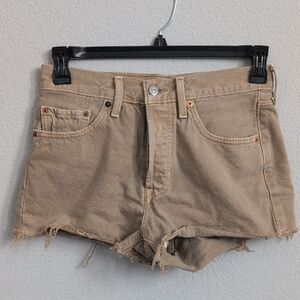 Tan Women's Levi's 501 Denim Shorts